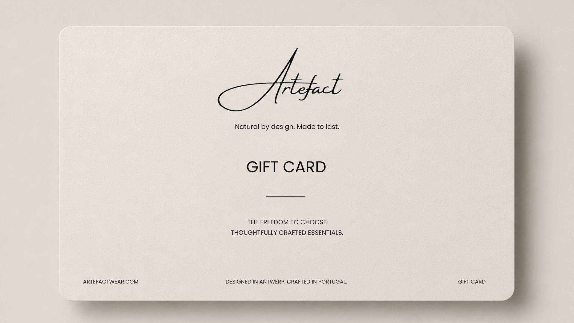 The Artefact Gift Card
